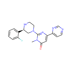 Cn1c(N2CCN[C@H](c3ccccc3F)C2)nc(-c2ccncn2)cc1=O ZINC000116829759