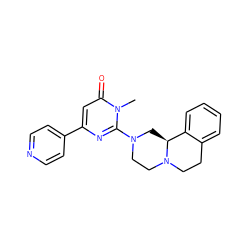 Cn1c(N2CCN3CCc4ccccc4[C@@H]3C2)nc(-c2ccncc2)cc1=O ZINC000114416429