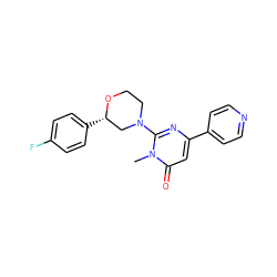 Cn1c(N2CCO[C@@H](c3ccc(F)cc3)C2)nc(-c2ccncc2)cc1=O ZINC000034282361