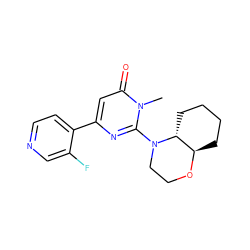 Cn1c(N2CCO[C@@H]3CCCC[C@H]32)nc(-c2ccncc2F)cc1=O ZINC000114418386