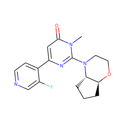 Cn1c(N2CCO[C@H]3CCC[C@@H]32)nc(-c2ccncc2F)cc1=O ZINC000199951178