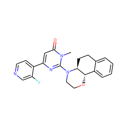 Cn1c(N2CCO[C@H]3c4ccccc4CC[C@@H]32)nc(-c2ccncc2F)cc1=O ZINC000043175870