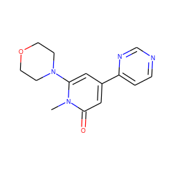 Cn1c(N2CCOCC2)cc(-c2ccncn2)cc1=O ZINC000066104381