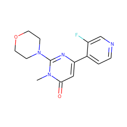 Cn1c(N2CCOCC2)nc(-c2ccncc2F)cc1=O ZINC000113073768