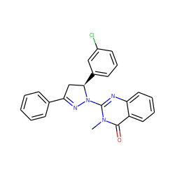 Cn1c(N2N=C(c3ccccc3)C[C@H]2c2cccc(Cl)c2)nc2ccccc2c1=O ZINC000040872370