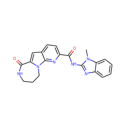 Cn1c(NC(=O)c2ccc3cc4n(c3n2)CCCNC4=O)nc2ccccc21 ZINC000147166471