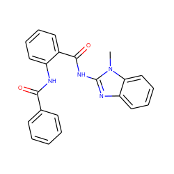 Cn1c(NC(=O)c2ccccc2NC(=O)c2ccccc2)nc2ccccc21 ZINC000004663353