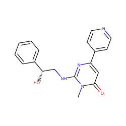 Cn1c(NC[C@H](O)c2ccccc2)nc(-c2ccncc2)cc1=O ZINC000103245695