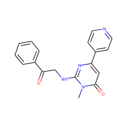 Cn1c(NCC(=O)c2ccccc2)nc(-c2ccncc2)cc1=O ZINC000038476845