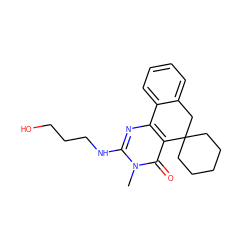 Cn1c(NCCCO)nc2c(c1=O)C1(CCCCC1)Cc1ccccc1-2 ZINC000002288942