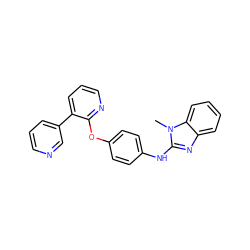 Cn1c(Nc2ccc(Oc3ncccc3-c3cccnc3)cc2)nc2ccccc21 ZINC000139575531