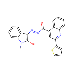 Cn1c(O)c(N=NC(=O)c2cc(-c3cccs3)nc3ccccc23)c2ccccc21 ZINC000254010832