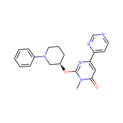 Cn1c(O[C@@H]2CCCN(c3ccccc3)C2)nc(-c2ccncn2)cc1=O ZINC000198757544