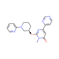 Cn1c(O[C@@H]2CCCN(c3ccccn3)C2)nc(-c2ccncn2)cc1=O ZINC000198759687