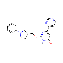 Cn1c(OC[C@H]2CCN(c3ccccc3)C2)nc(-c2ccncn2)cc1=O ZINC000149419506