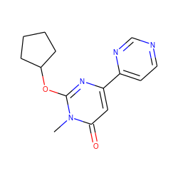 Cn1c(OC2CCCC2)nc(-c2ccncn2)cc1=O ZINC000146537165