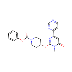 Cn1c(OC2CCN(C(=O)Oc3ccccc3)CC2)nc(-c2ccncn2)cc1=O ZINC000146502219