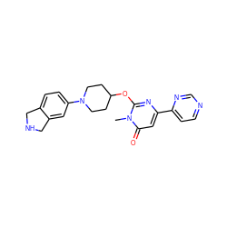 Cn1c(OC2CCN(c3ccc4c(c3)CNC4)CC2)nc(-c2ccncn2)cc1=O ZINC000146518789