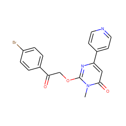 Cn1c(OCC(=O)c2ccc(Br)cc2)nc(-c2ccncc2)cc1=O ZINC000146516943