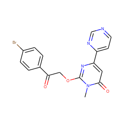 Cn1c(OCC(=O)c2ccc(Br)cc2)nc(-c2ccncn2)cc1=O ZINC000149419765