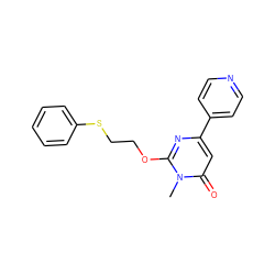 Cn1c(OCCSc2ccccc2)nc(-c2ccncc2)cc1=O ZINC000146538403