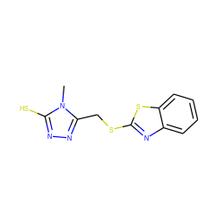 Cn1c(S)nnc1CSc1nc2ccccc2s1 ZINC000003886326