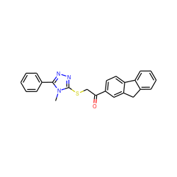 Cn1c(SCC(=O)c2ccc3c(c2)Cc2ccccc2-3)nnc1-c1ccccc1 ZINC000001174892