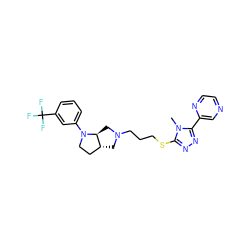 Cn1c(SCCCN2C[C@@H]3CCN(c4cccc(C(F)(F)F)c4)[C@H]3C2)nnc1-c1cnccn1 ZINC000653738951