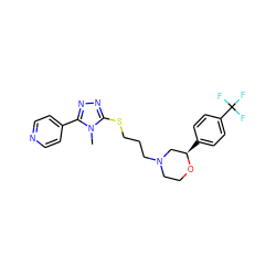 Cn1c(SCCCN2CCO[C@H](c3ccc(C(F)(F)F)cc3)C2)nnc1-c1ccncc1 ZINC000653795832