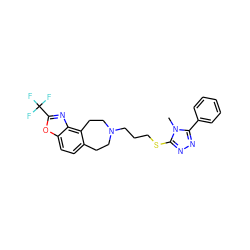 Cn1c(SCCCN2CCc3ccc4oc(C(F)(F)F)nc4c3CC2)nnc1-c1ccccc1 ZINC000029127014