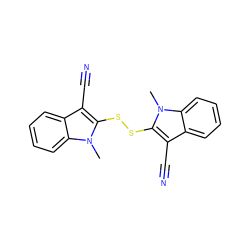 Cn1c(SSc2c(C#N)c3ccccc3n2C)c(C#N)c2ccccc21 ZINC000013740088