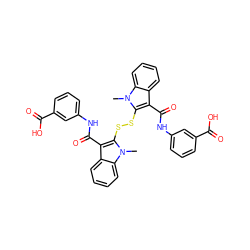 Cn1c(SSc2c(C(=O)Nc3cccc(C(=O)O)c3)c3ccccc3n2C)c(C(=O)Nc2cccc(C(=O)O)c2)c2ccccc21 ZINC000027727449