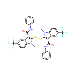 Cn1c(SSc2c(C(=O)Nc3ccccc3)c3cc(C(F)(F)F)ccc3n2C)c(C(=O)Nc2ccccc2)c2cc(C(F)(F)F)ccc21 ZINC000026155709