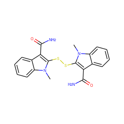 Cn1c(SSc2c(C(N)=O)c3ccccc3n2C)c(C(N)=O)c2ccccc21 ZINC000013740082