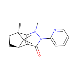 Cn1c2c(c(=O)n1-c1ccccn1)[C@H]1CC[C@]2(C)C1(C)C ZINC000141569094