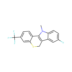 Cn1c2c(c3cc(F)ccc31)CSc1cc(C(F)(F)F)ccc1-2 ZINC000034801481