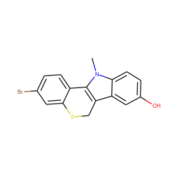 Cn1c2c(c3cc(O)ccc31)CSc1cc(Br)ccc1-2 ZINC000034801482