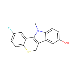 Cn1c2c(c3cc(O)ccc31)CSc1ccc(F)cc1-2 ZINC000034801468