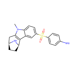 Cn1c2c(c3cc(S(=O)(=O)c4ccc(N)cc4)ccc31)[C@H]1CC[C@@H](C2)N1 ZINC000096175159