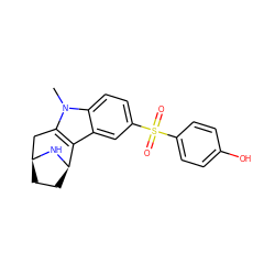 Cn1c2c(c3cc(S(=O)(=O)c4ccc(O)cc4)ccc31)[C@H]1CC[C@@H](C2)N1 ZINC000096175135