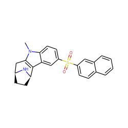 Cn1c2c(c3cc(S(=O)(=O)c4ccc5ccccc5c4)ccc31)[C@H]1CC[C@@H](C2)N1 ZINC000096175155