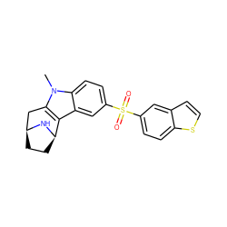 Cn1c2c(c3cc(S(=O)(=O)c4ccc5sccc5c4)ccc31)[C@H]1CC[C@@H](C2)N1 ZINC000096175237