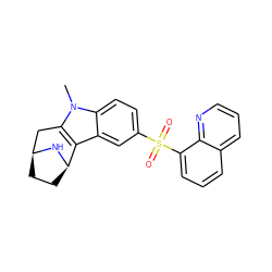 Cn1c2c(c3cc(S(=O)(=O)c4cccc5cccnc45)ccc31)[C@H]1CC[C@@H](C2)N1 ZINC000096175253