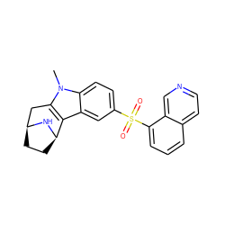 Cn1c2c(c3cc(S(=O)(=O)c4cccc5ccncc45)ccc31)[C@H]1CC[C@@H](C2)N1 ZINC000096175287