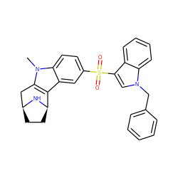 Cn1c2c(c3cc(S(=O)(=O)c4cn(Cc5ccccc5)c5ccccc45)ccc31)[C@H]1CC[C@@H](C2)N1 ZINC000096175233