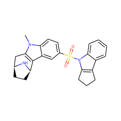 Cn1c2c(c3cc(S(=O)(=O)n4c5c(c6ccccc64)CCC5)ccc31)[C@H]1CC[C@@H](C2)N1 ZINC000096175281