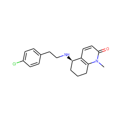 Cn1c2c(ccc1=O)[C@H](NCCc1ccc(Cl)cc1)CCC2 ZINC000013743269