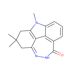 Cn1c2c3c(n[nH]c(=O)c4cccc1c34)CC(C)(C)C2 ZINC000150189142