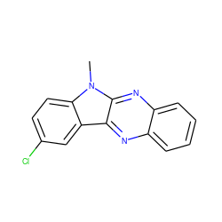 Cn1c2ccc(Cl)cc2c2nc3ccccc3nc21 ZINC000002668013