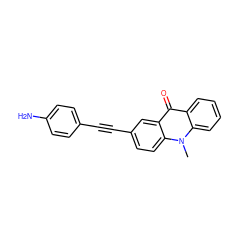 Cn1c2ccccc2c(=O)c2cc(C#Cc3ccc(N)cc3)ccc21 ZINC000015935755